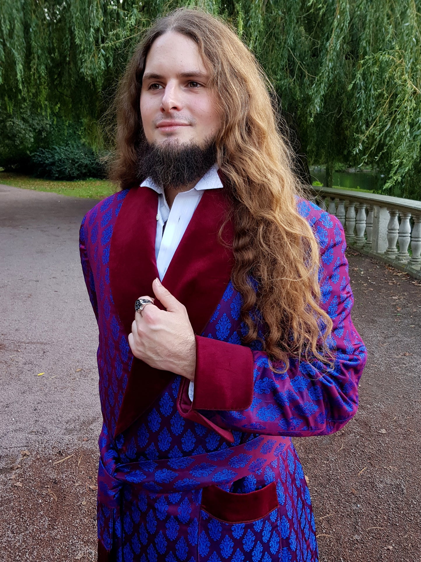 Silk Smoking jacket, robes