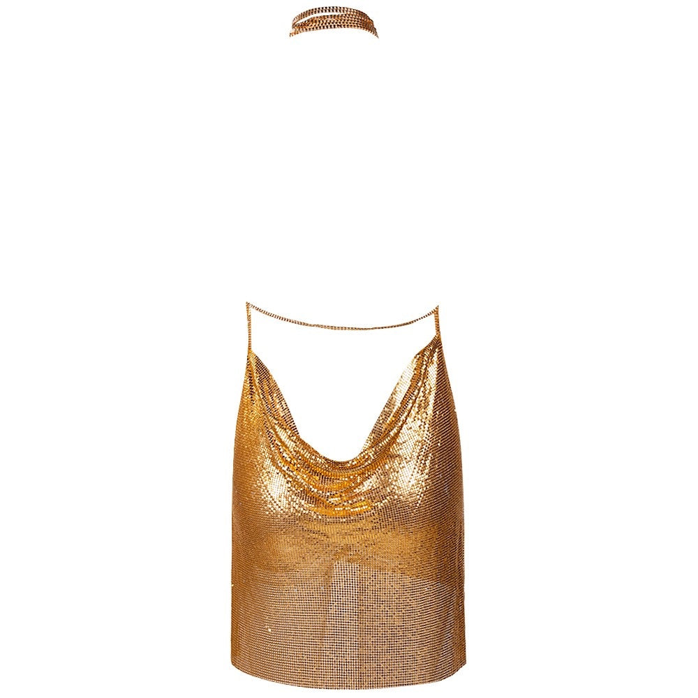 Cleopatra gold chainmail dress
