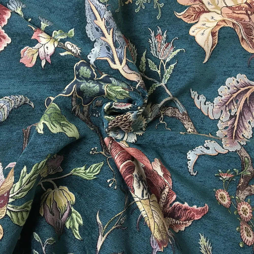 Deluxe Chenille Floral fabric, 280cm Width