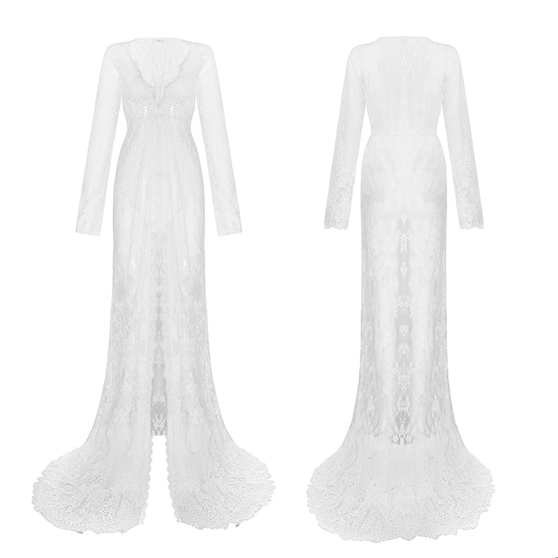 Lace dressing gown