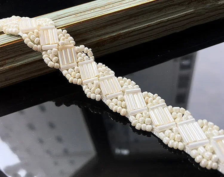 Beaded Lace Braid, 2 Yards 1.5cm
