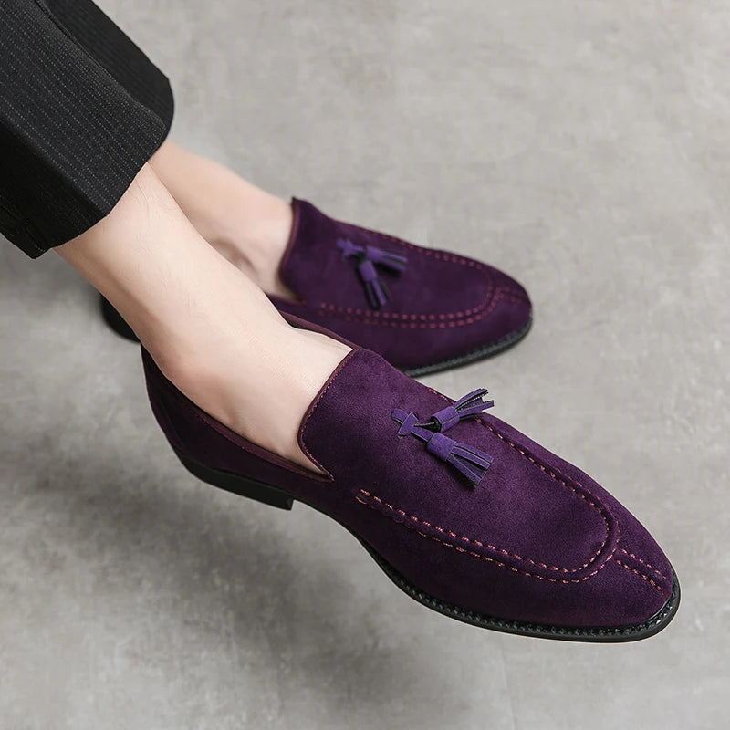 Suede Leather Shoes Men's Loafers