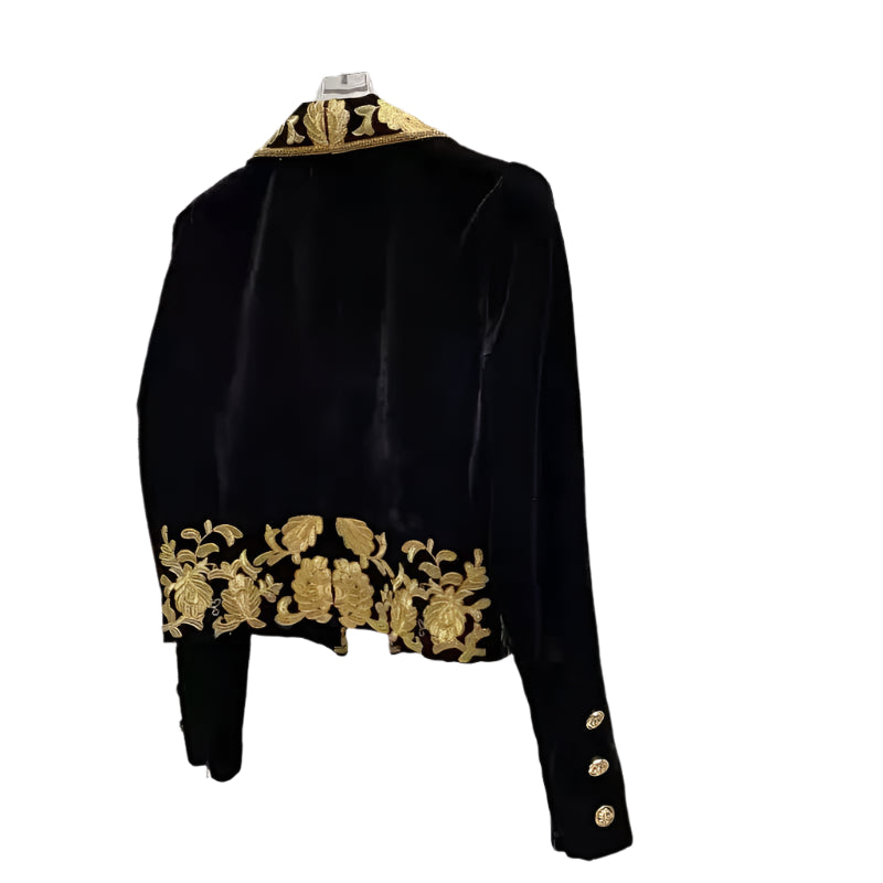 Christina embroidered velvet jacket