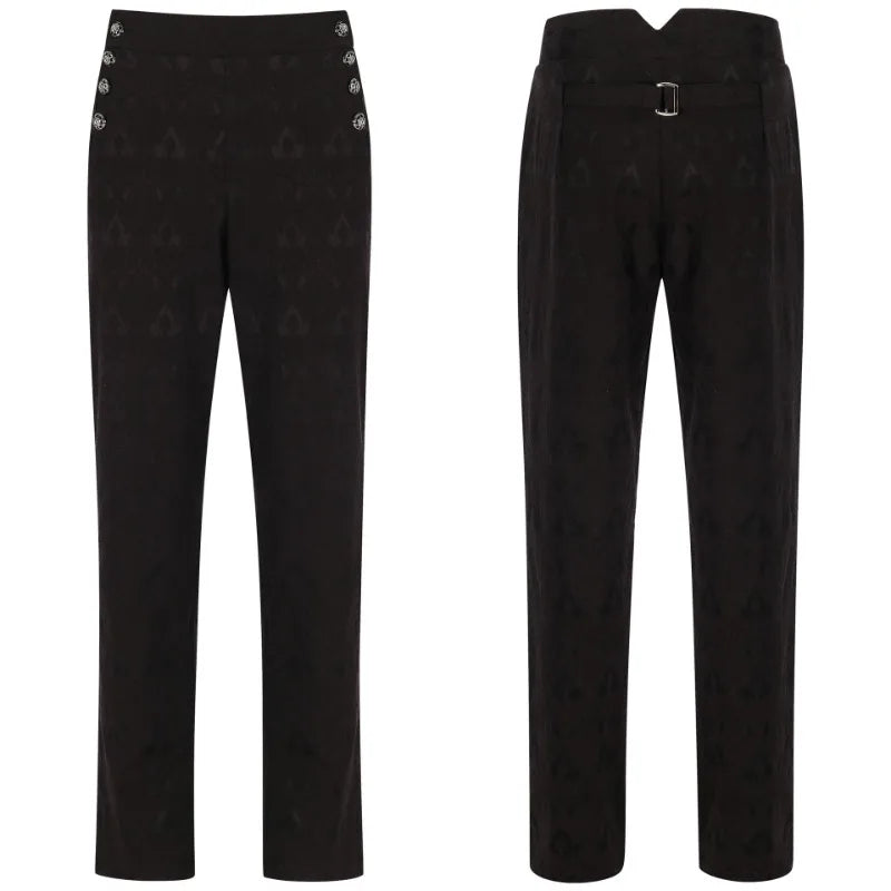 Men's High Waist Slim Fit Trousers