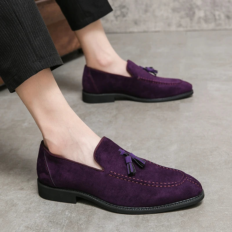 Suede Leather Shoes Men's Loafers