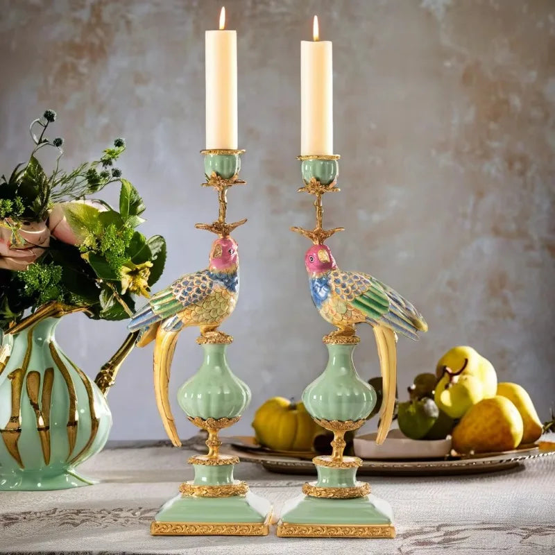 High-end Living Room parrot Candle Holder
