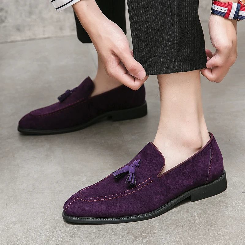 Suede Leather Shoes Men's Loafers