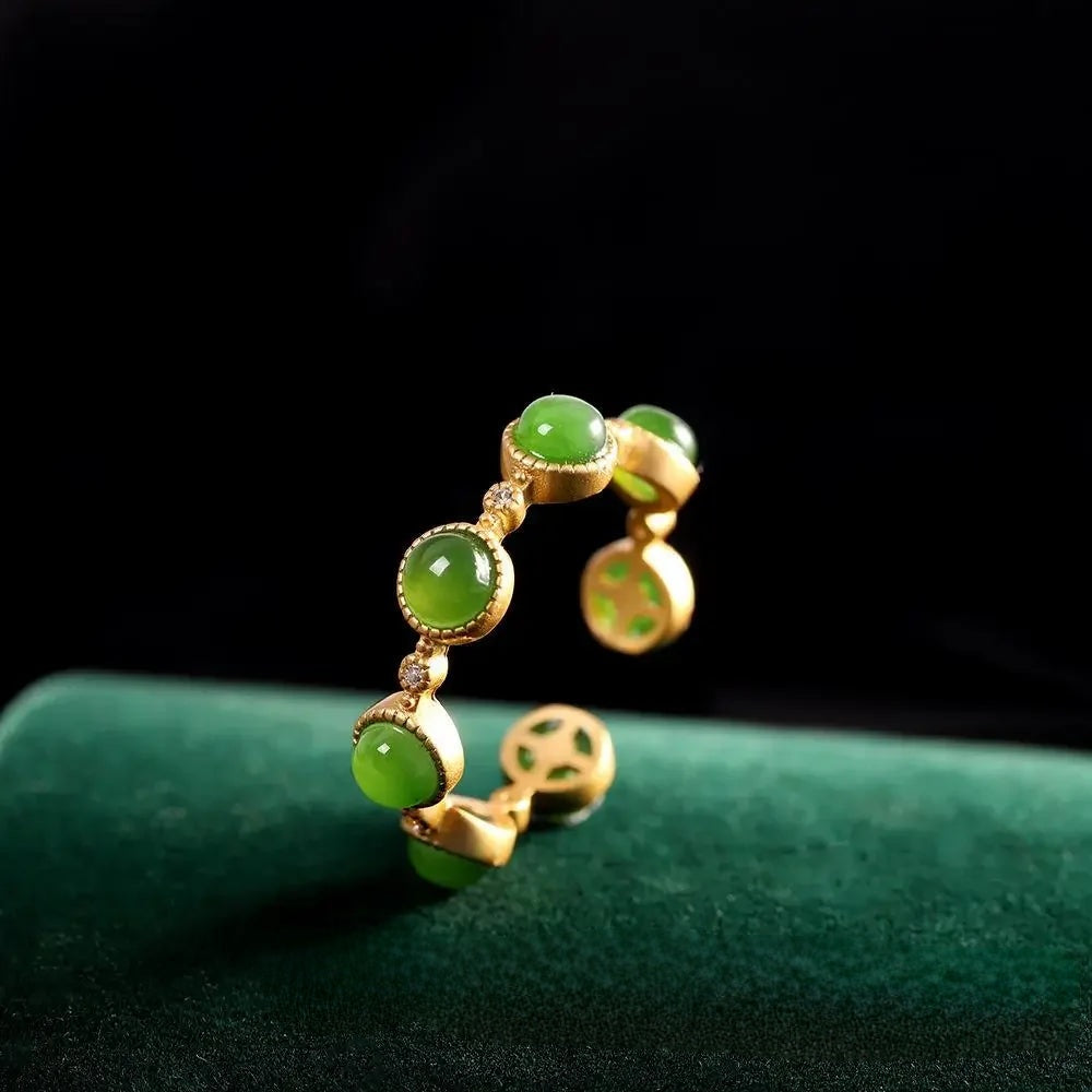 Gold-plated Jade Ring