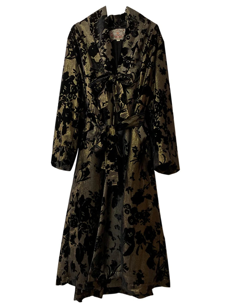 Silk velvet coat