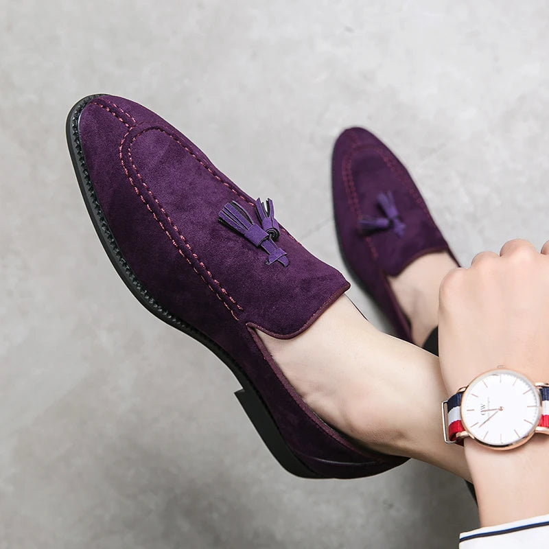 Suede Leather Shoes Men's Loafers