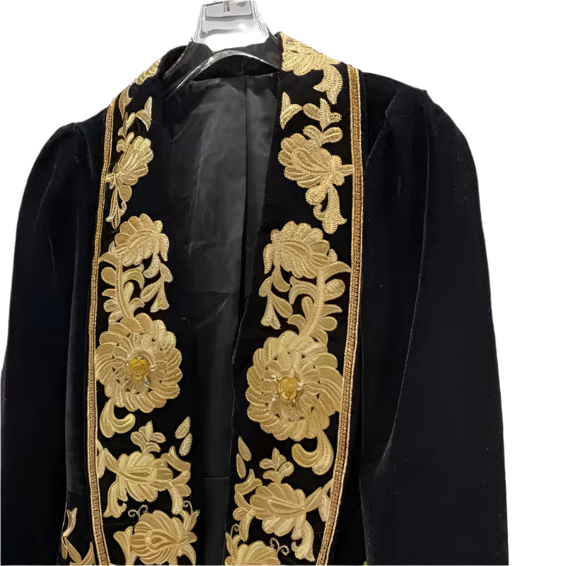 Christina embroidered velvet jacket