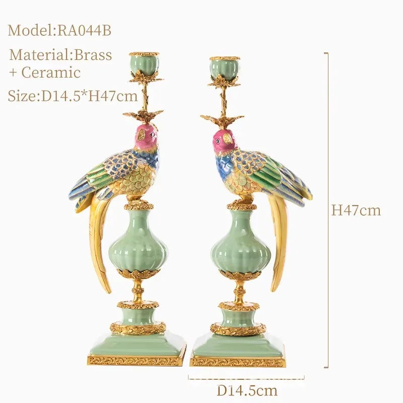 High-end Living Room parrot Candle Holder