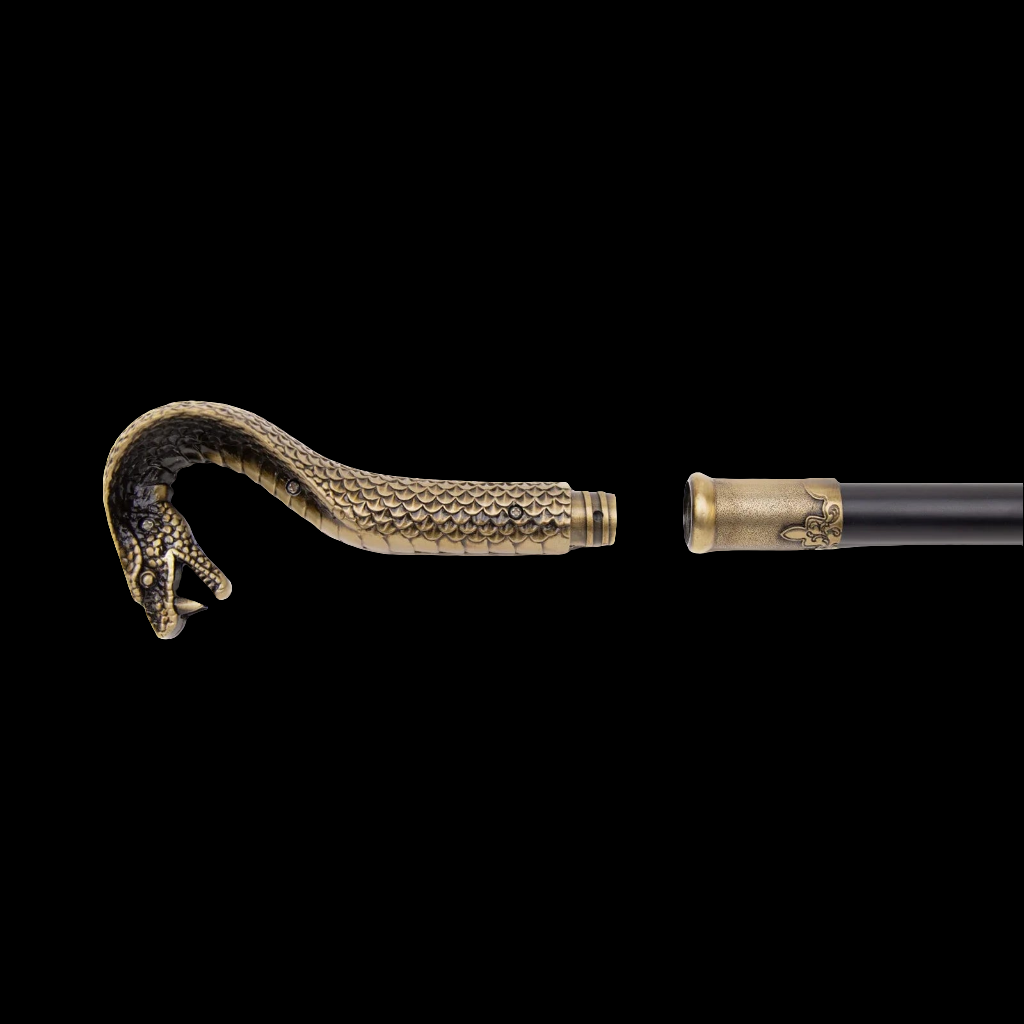 Luxury bronze Snake Walking Stick