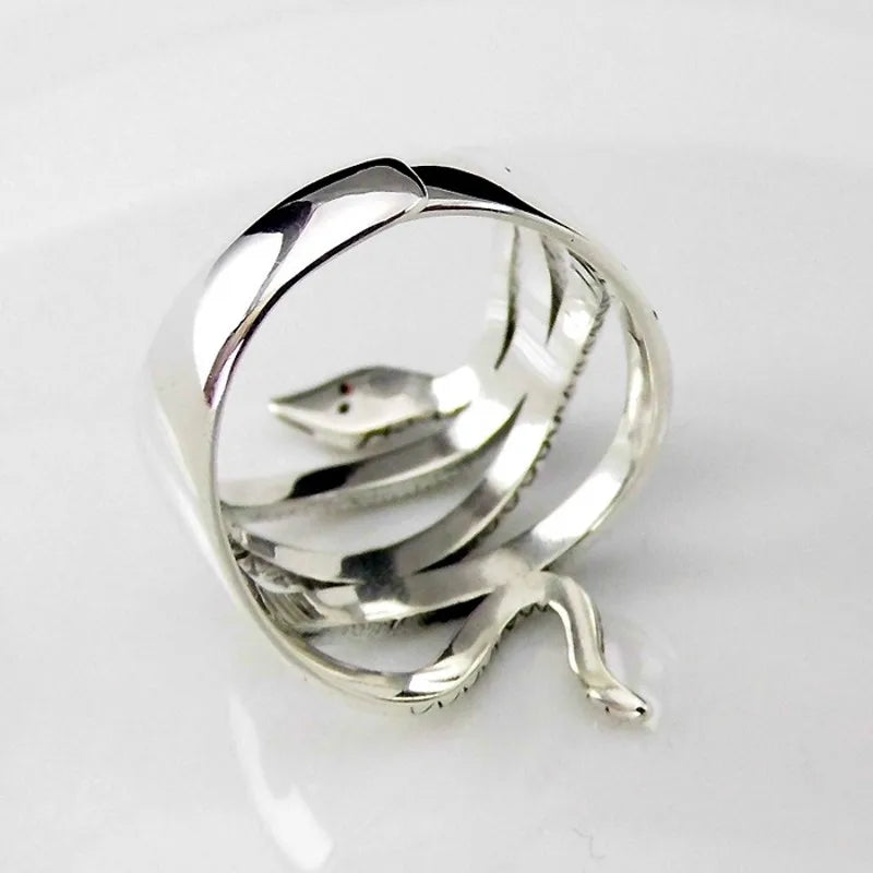 Sterling 925 Silver adjustable Snake Ring