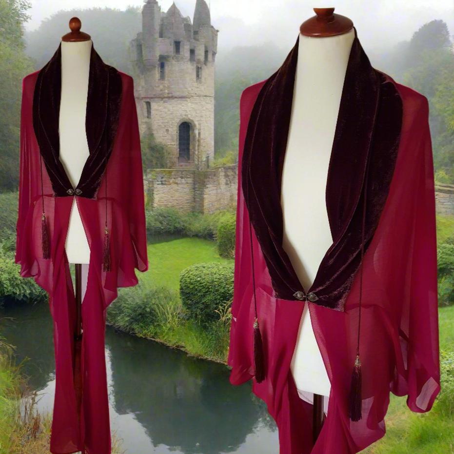 Whispers of Velvet and Silk Cocoon Gown