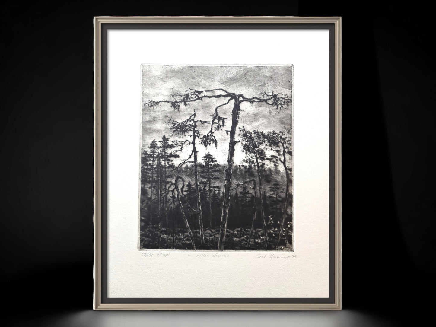 Mellan skurarna" Curt Hamne, etching