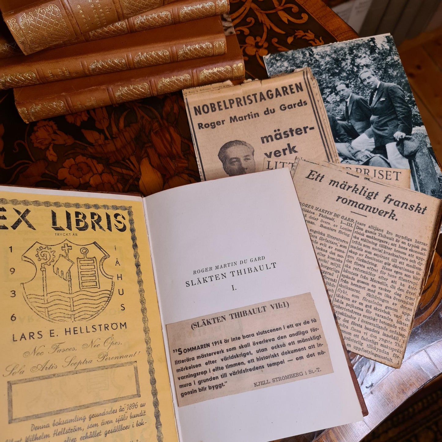Rare First Swedish Edition of Roger Martin du Gard's Släkten Thibault - Complete Set