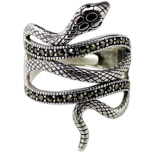 Sterling 925 Silver adjustable Snake Ring