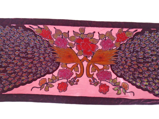 Peacock Velvet Scarf