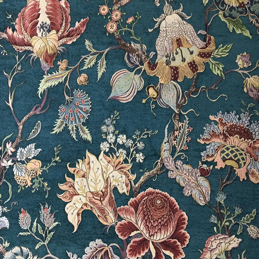 Deluxe Chenille Floral fabric, 280cm Width