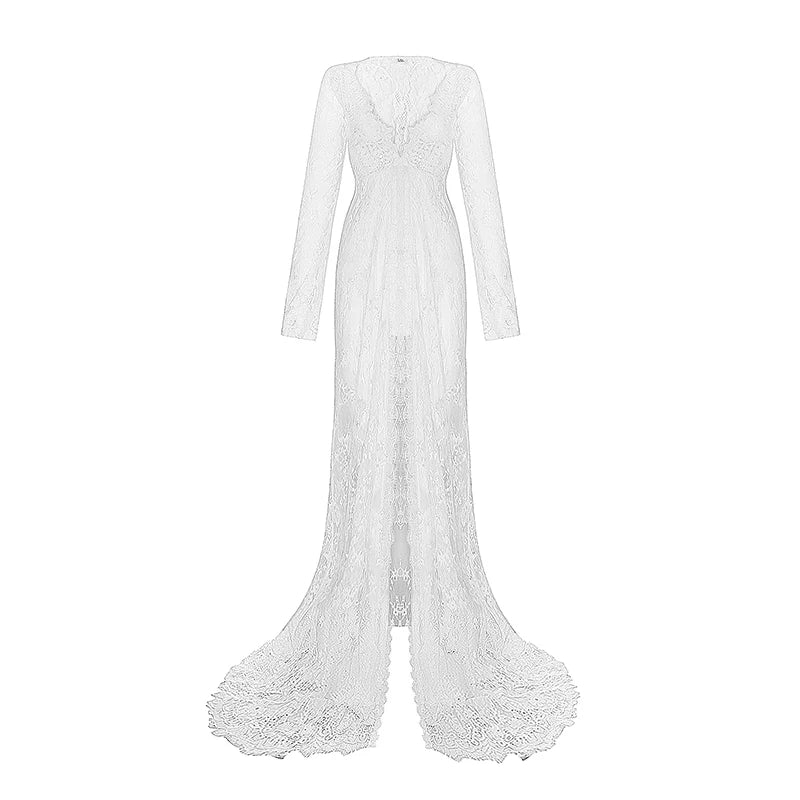 Lace dressing gown