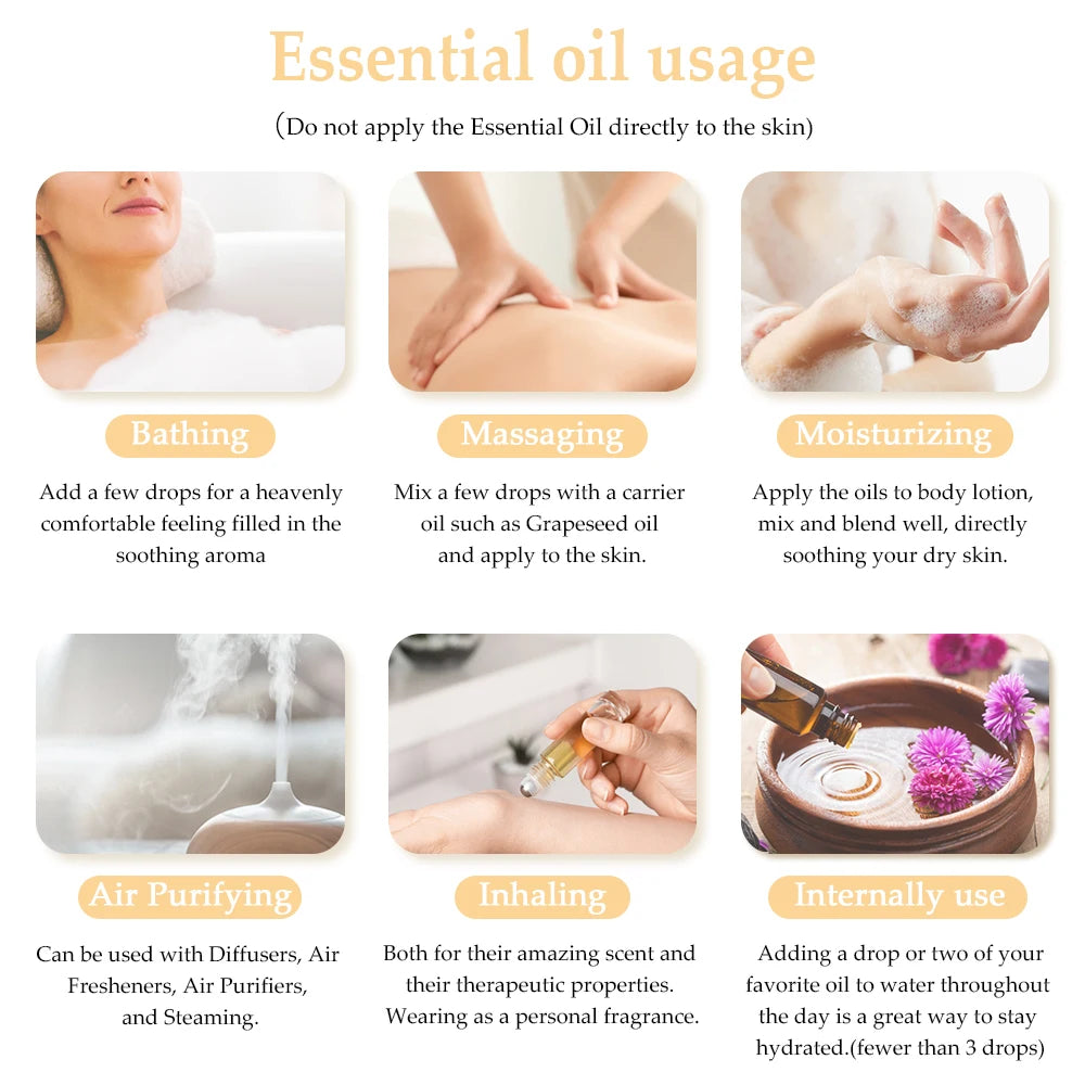 Essential Oils Set for Perfume Candles Soap Making Spa Massage Oil Lavender Frankincense Sandalwood 10ml x 3