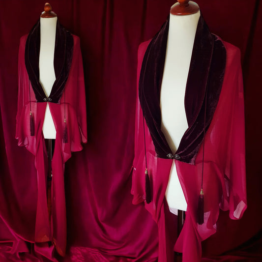 Whispers of Velvet and Silk Cocoon Gown