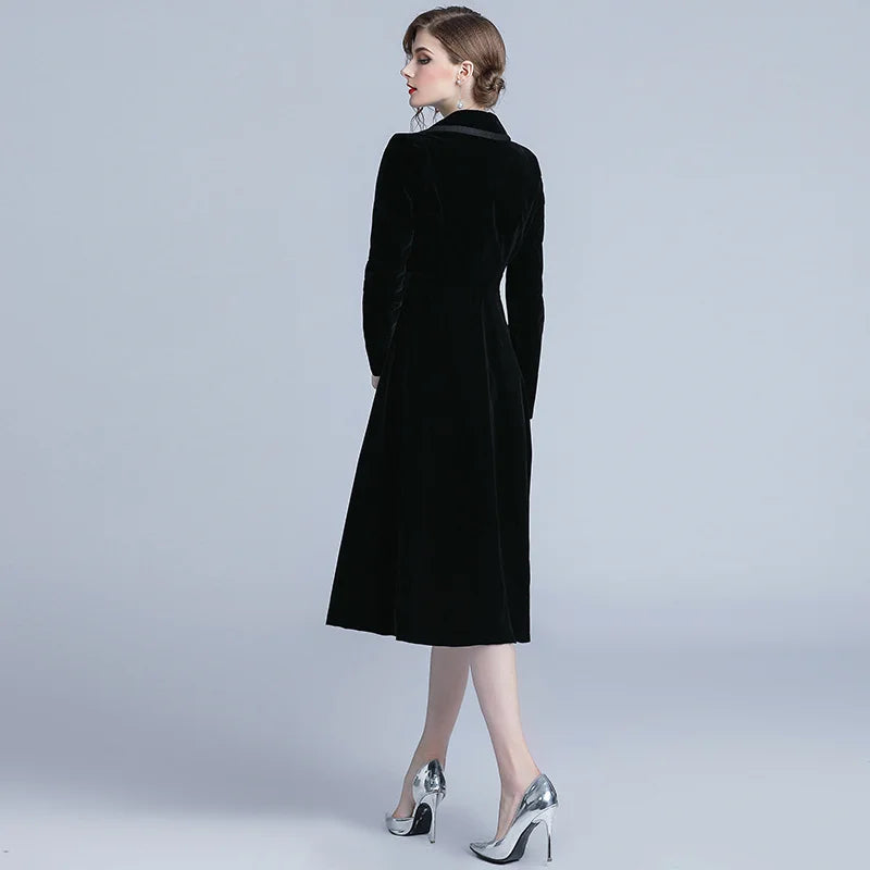 Velvet Trench Coat 'Sarah'