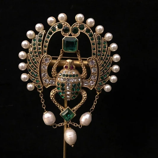 Scarabaeus sacer - Art deco brooch