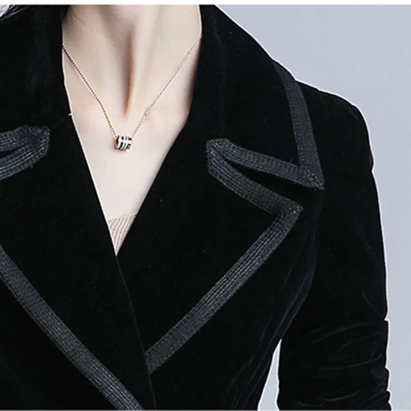 Velvet Trench Coat 'Sarah'