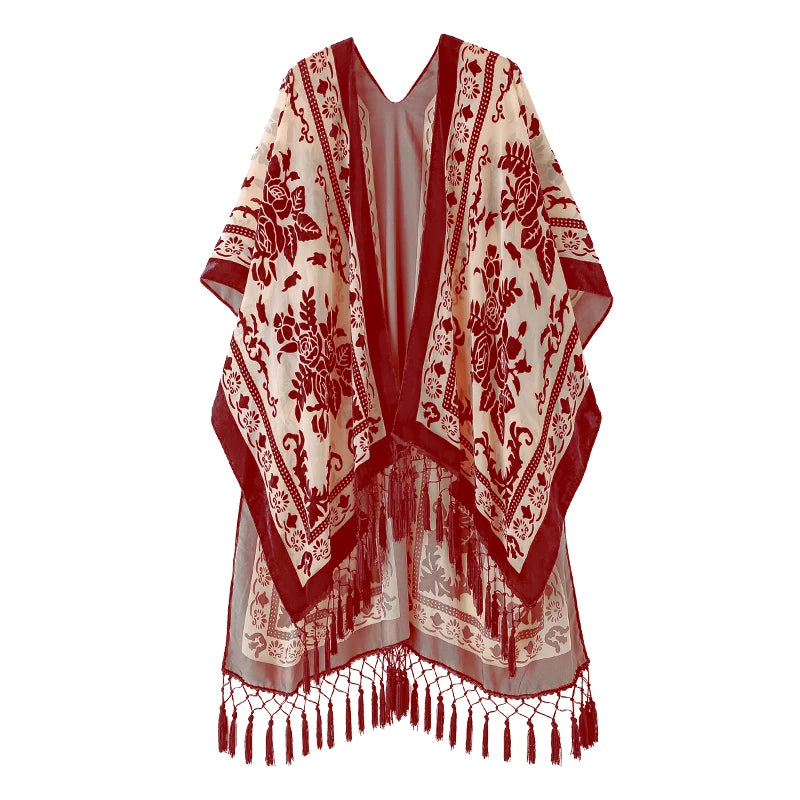 Bohemian velvet cape
