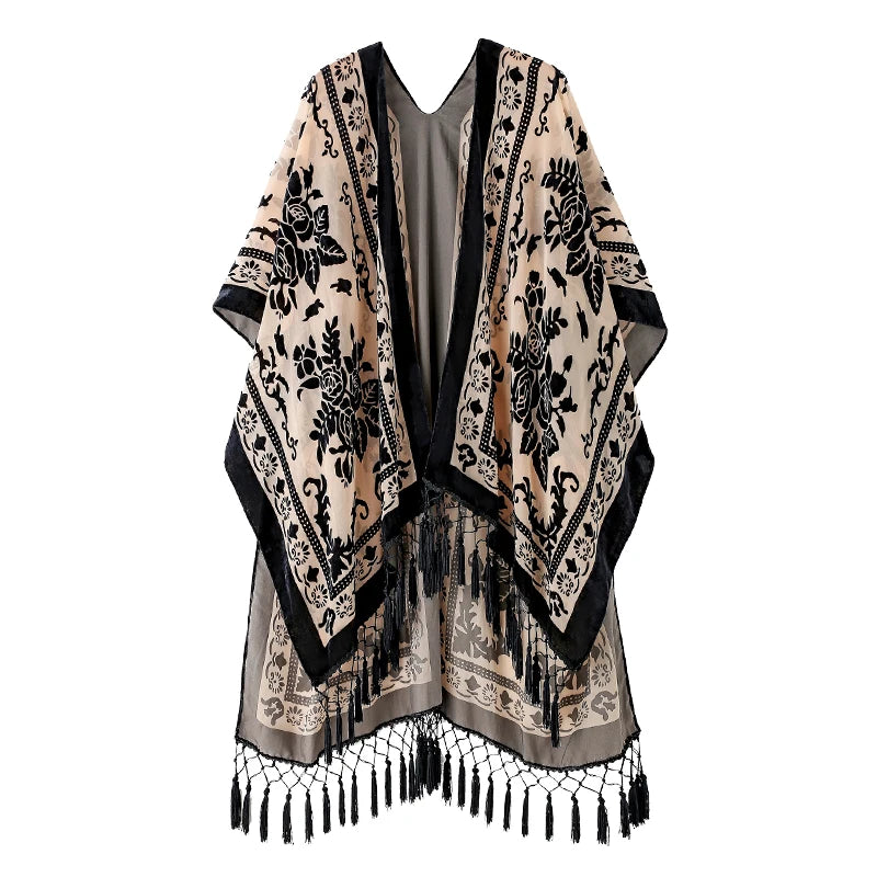 Bohemian velvet cape