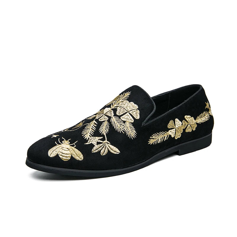 Loafers for Men with delicate embroidery