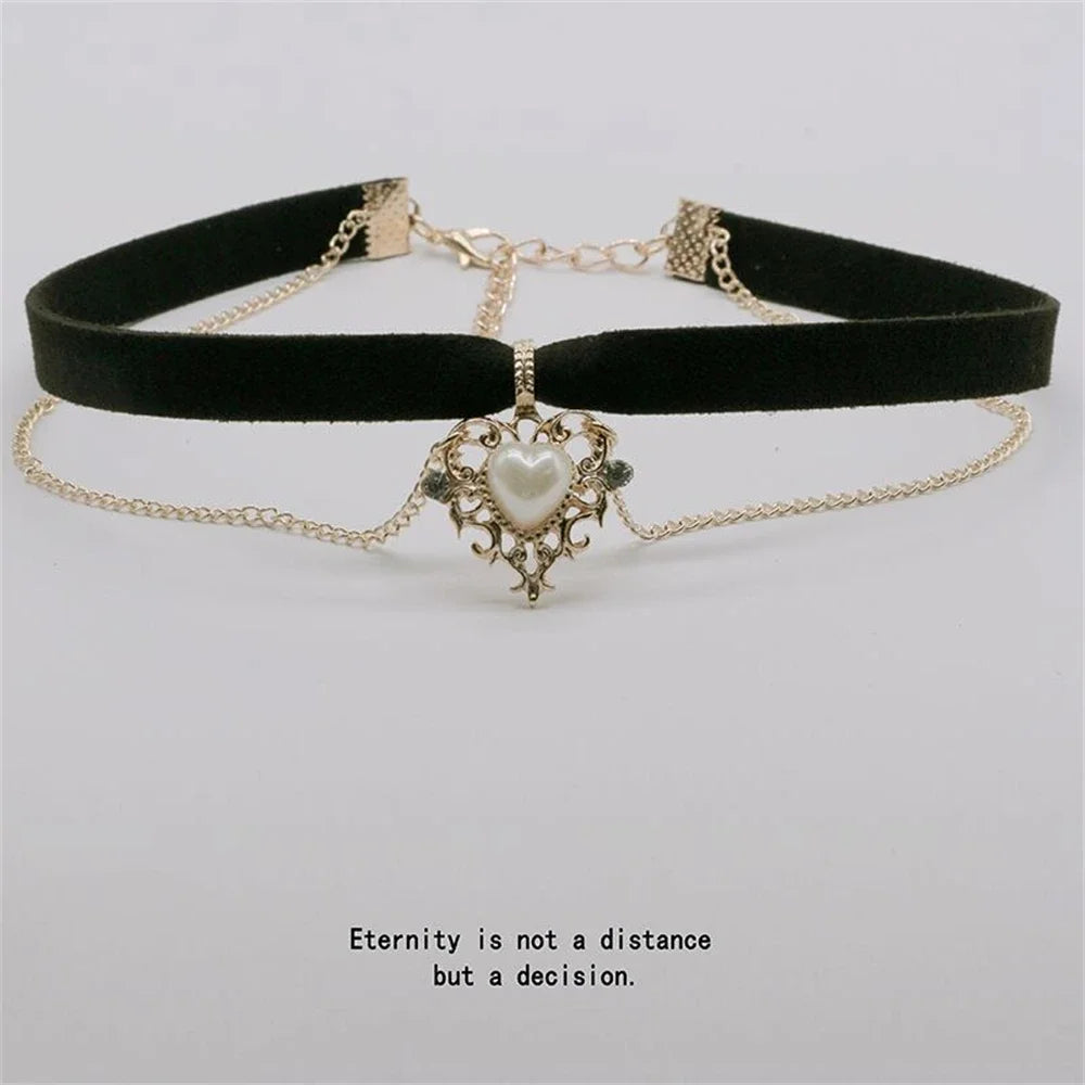 Black Velvet Heart Choker
