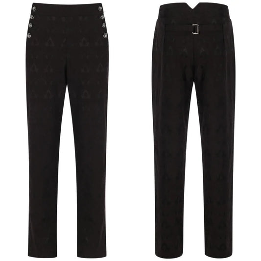 Men's High Waist Slim Fit Trousers