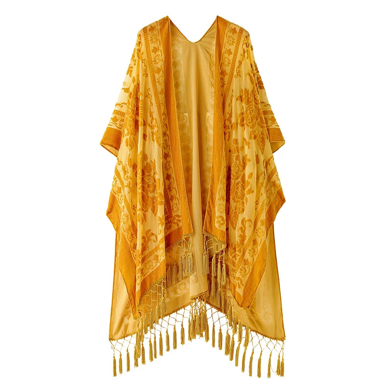 Bohemian velvet cape