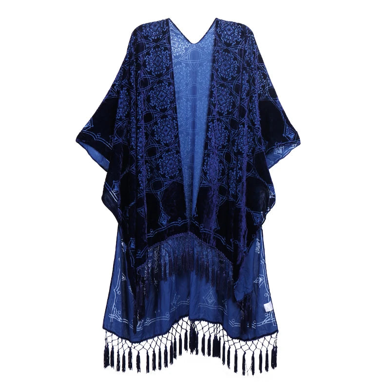 Bohemian velvet cape