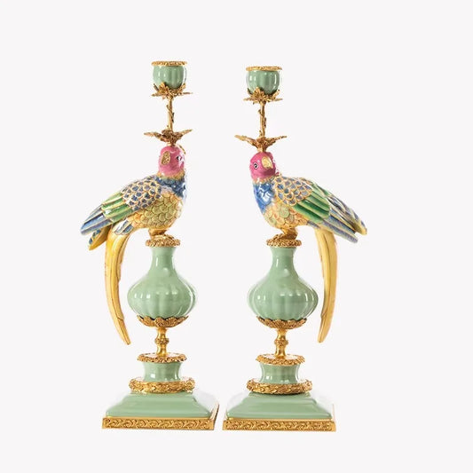High-end Living Room parrot Candle Holder