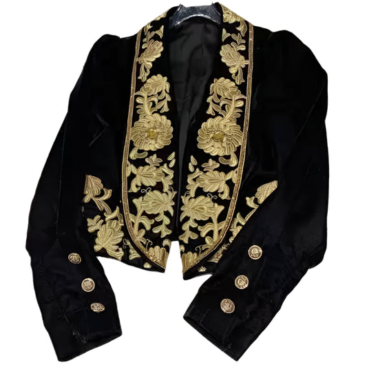 Christina embroidered velvet jacket