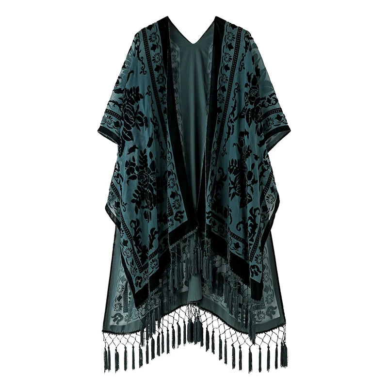 Bohemian velvet cape