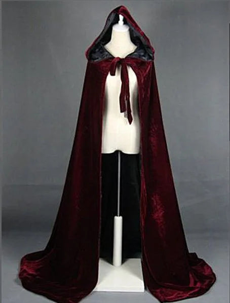 Hooded velvet Cloak