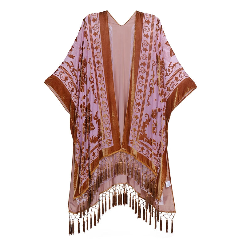 Bohemian velvet cape