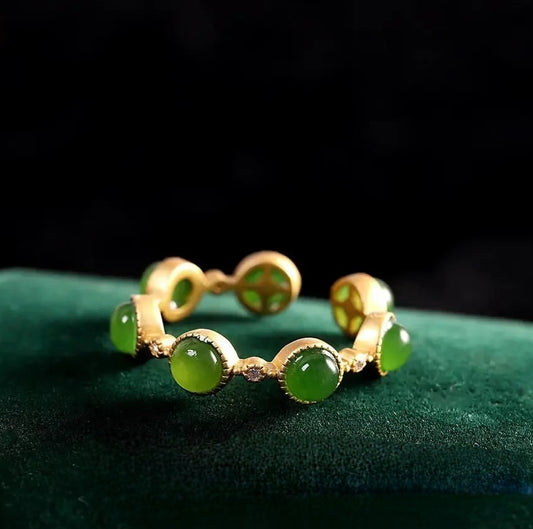 Gold-plated Jade Ring