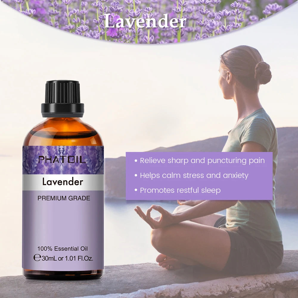 Essential Oils Set for Perfume Candles Soap Making Spa Massage Oil Lavender Frankincense Sandalwood 10ml x 3