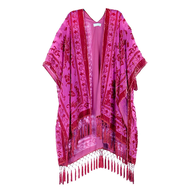 Bohemian velvet cape