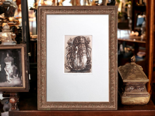 Akvaforta etching "Florenceka fregata" 55/100